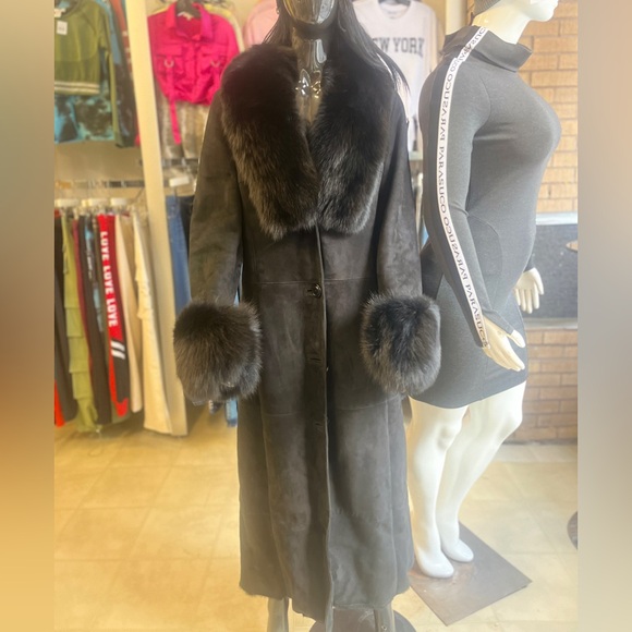 Genuine fox fur coat (original shearling) - Picture 1 of 4